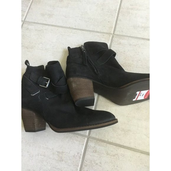 NEW Sam Edelman Morris Black Leather suede Ankle 8 - Picture 5 of 10